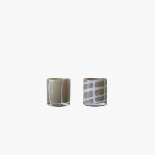 Ljuslykta Sphere liten, Beige