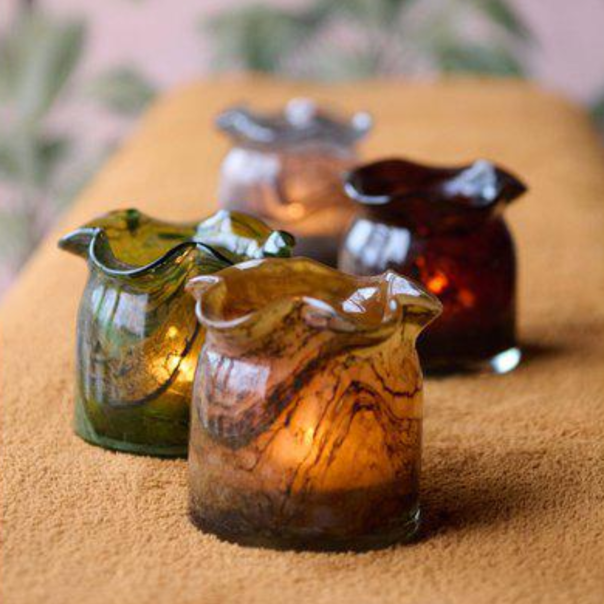 Fyrfadsstage Silke, Klart glas