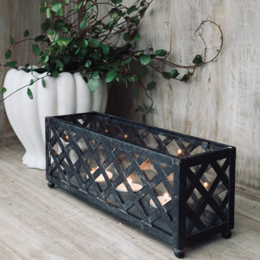 Värmljushållare Galler, Rustik