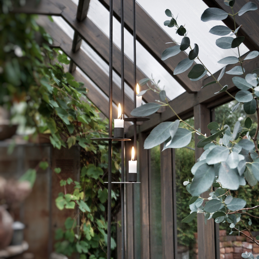 Hängande ljusstake 120cm, Rå Metall