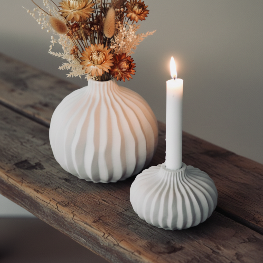 ljusstake fårö och vas fårö