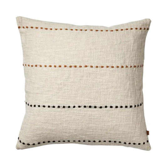 Cushion cover Peter, Black/ivory white