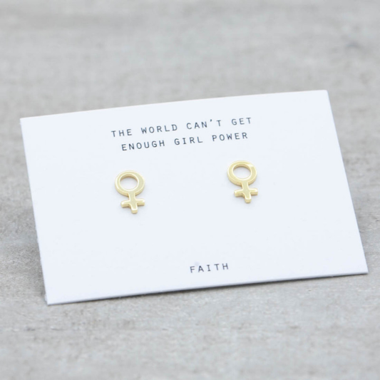 Örhängen Minikvinnotecken, Guld