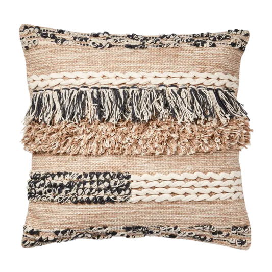 Cushion cover Peter, Black/ivory white