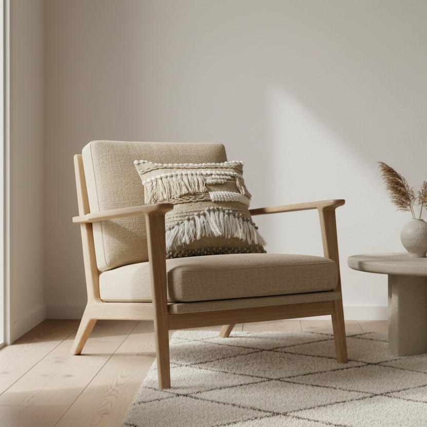 Pudebetræk Minna, Beige/Elfenben