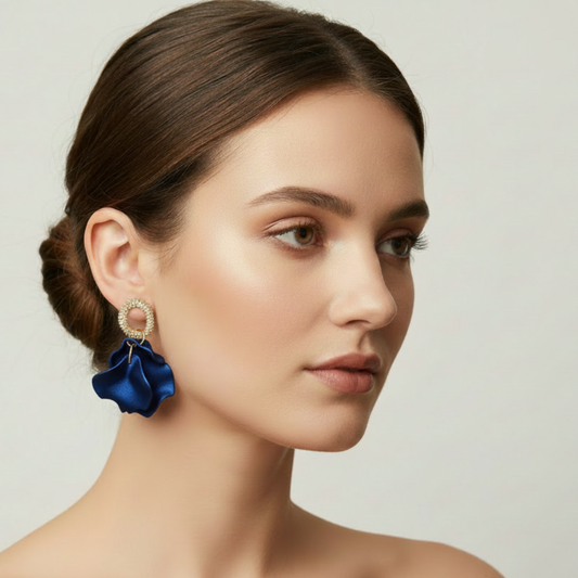 Örhängen Eclipse Drops, Metallic Blue