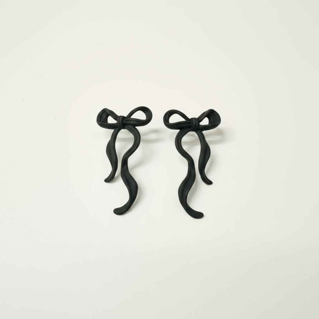 Örhängen Fancy Black Bow