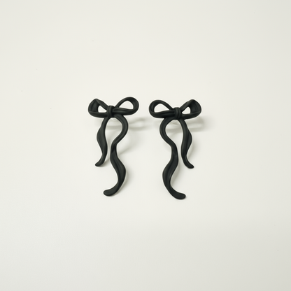 Örhängen Fancy Black Bow