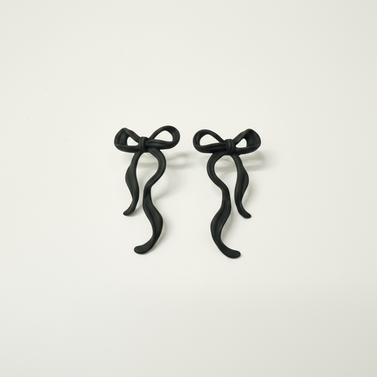 Örhängen Fancy Black Bow