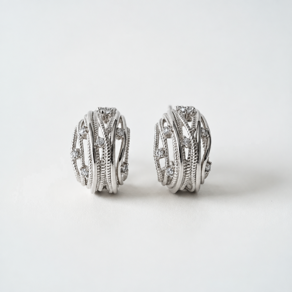 Örhängen Silver Halo