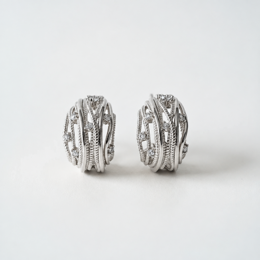 Örhängen Silver Halo