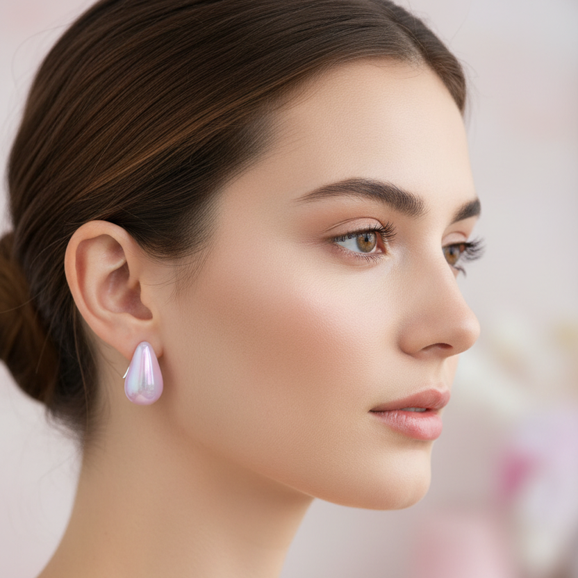 Earrings Pure Drop, Marshmallow