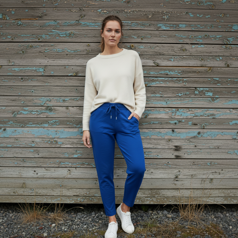 Stretch Trousers Signe, Cobalt Blue
