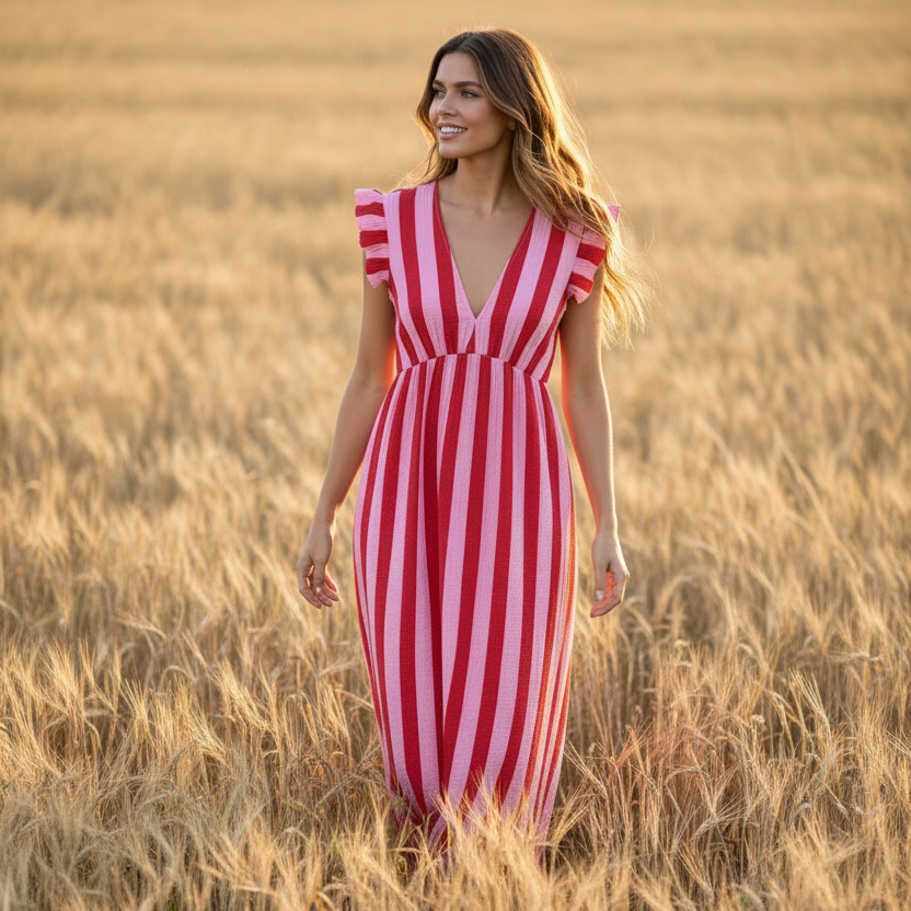 Dress Summer Sleeveless Stripe