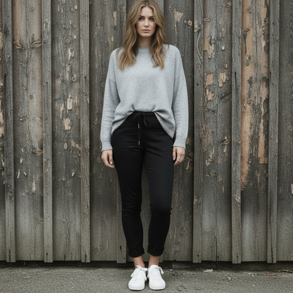 Stretch trousers Signe, Black