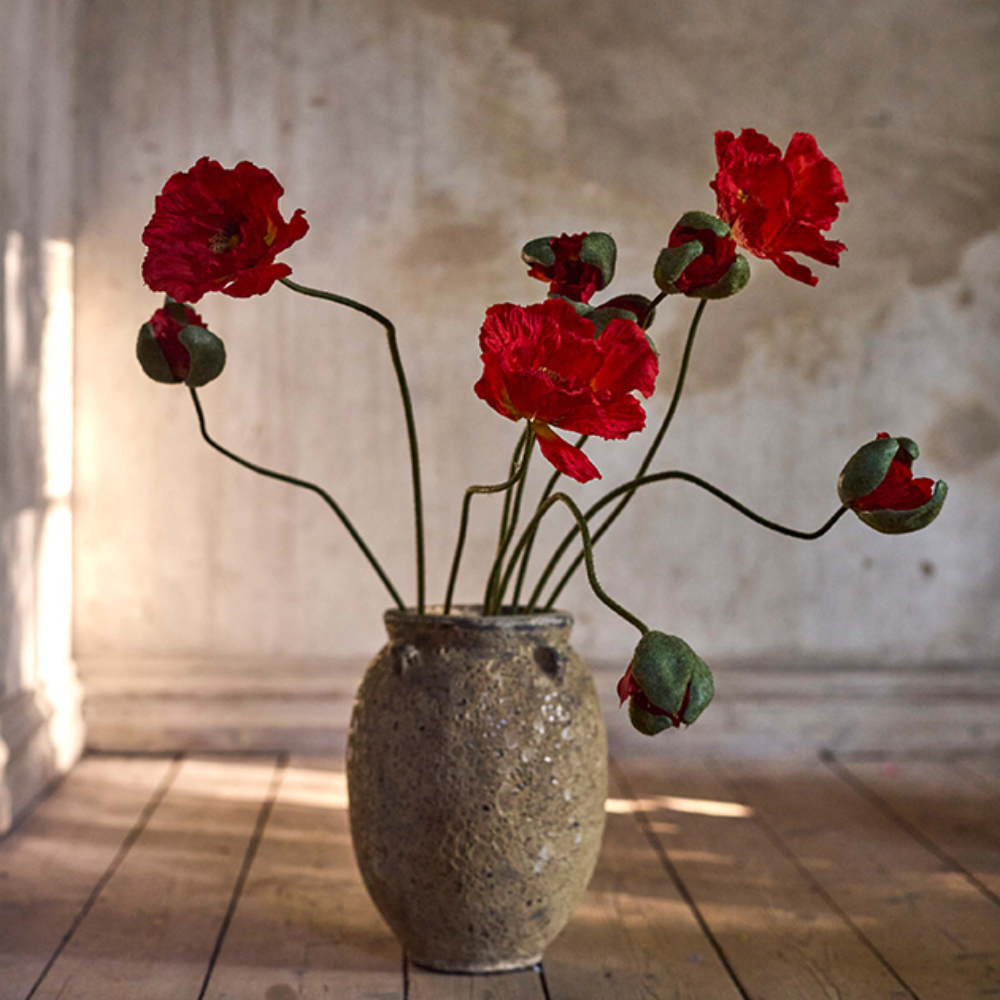 Vallmoknopp Röd 78cm