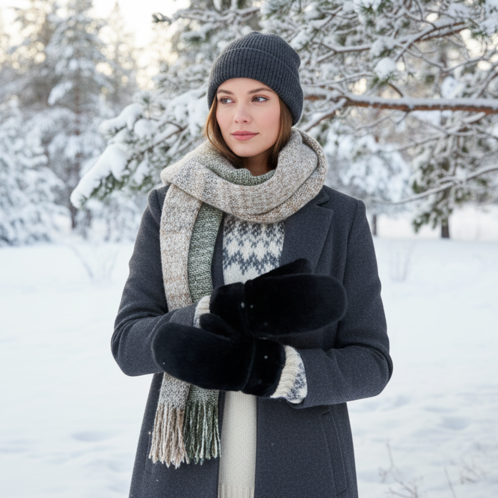 Luffer Cozy Fur, Sort