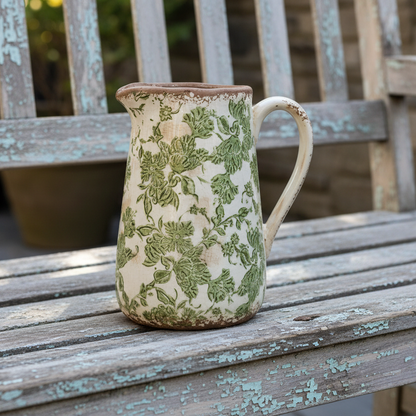 Jug Victoria, green/ivory