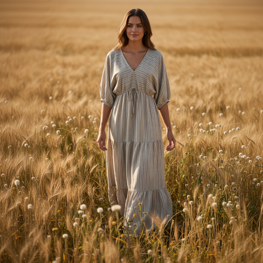 Kjole Wilda, Beige